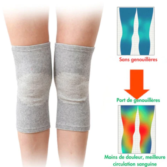 Pack(2 pièces)Genouillères de compression en bambou